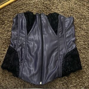 Sleek Black and Purple Lace Bandeau